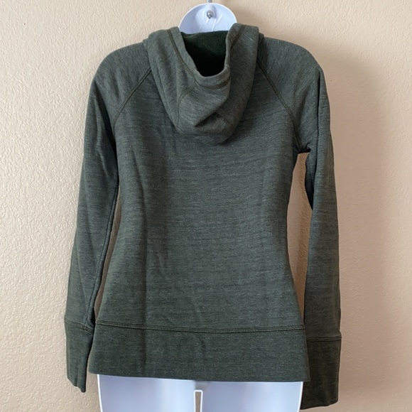 The North Face Dark Green Terry Zip Hoodie - Picture 2 of 6